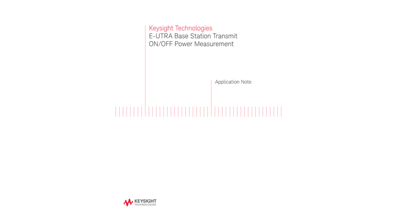 E-UTRA Base Station Transmit ON/OFF Power Measurement